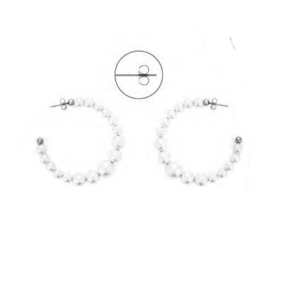 Orecchini Donna 4US Cesare Paciotti Acciaio Perle 4UOR8117W